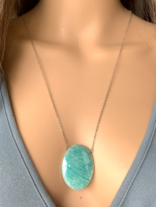 Amazonite Pendant Necklace