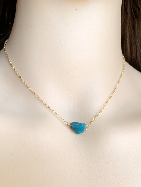 Raw Apatite Necklace