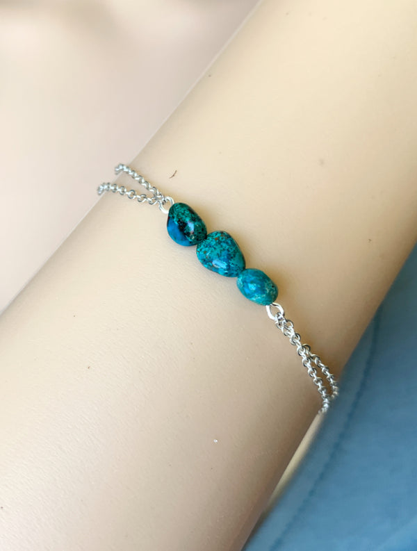 Dainty Chrysocolla Bracelet