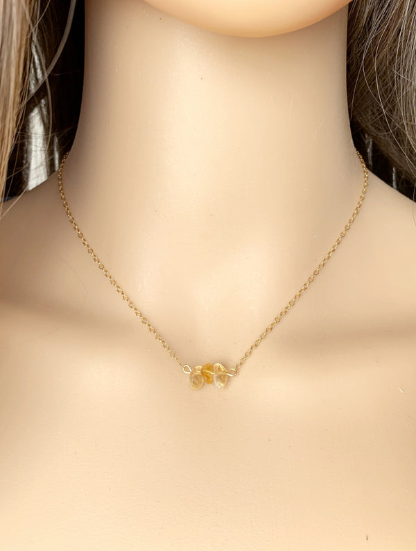 Small Citrine Necklace