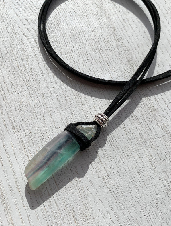 Raw Fluorite Necklace