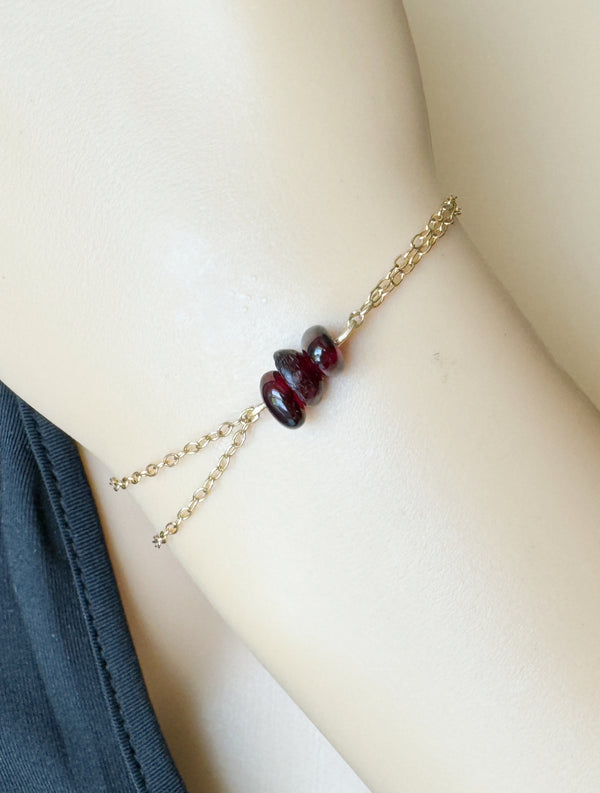 Raw Garnet Bracelet