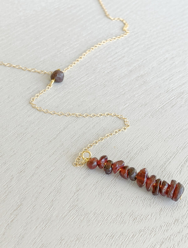 Garnet Crystal Necklace