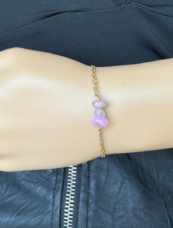 Kunzite Crystal Bracelet