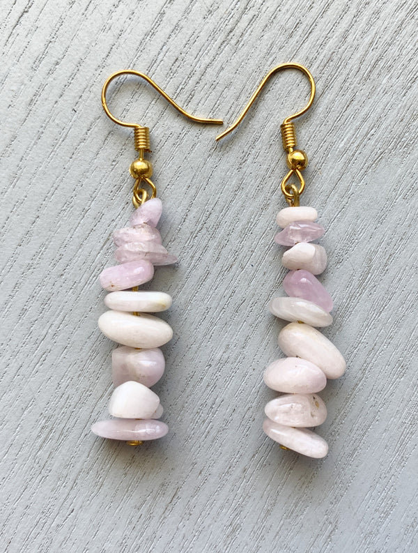 Kunzite Crystal Earrings