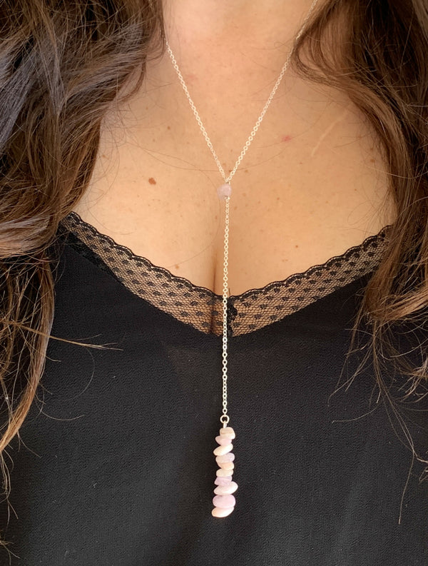 Kunzite Crystal Necklace