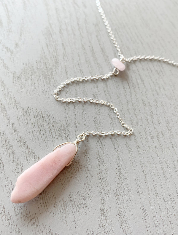 Kunzite Lariat Necklace