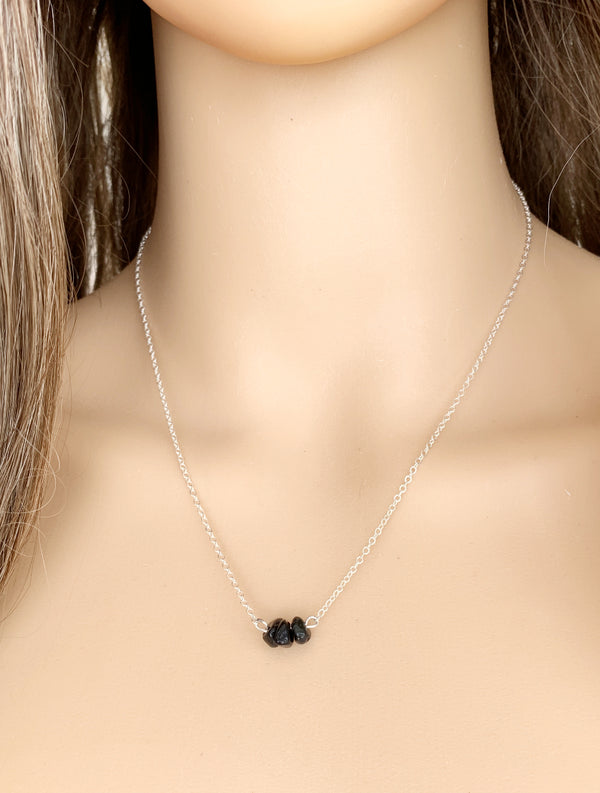 Dainty Obsidian Necklace