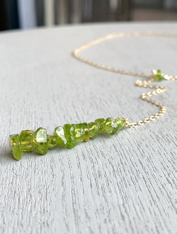 Peridot Crystal Necklace