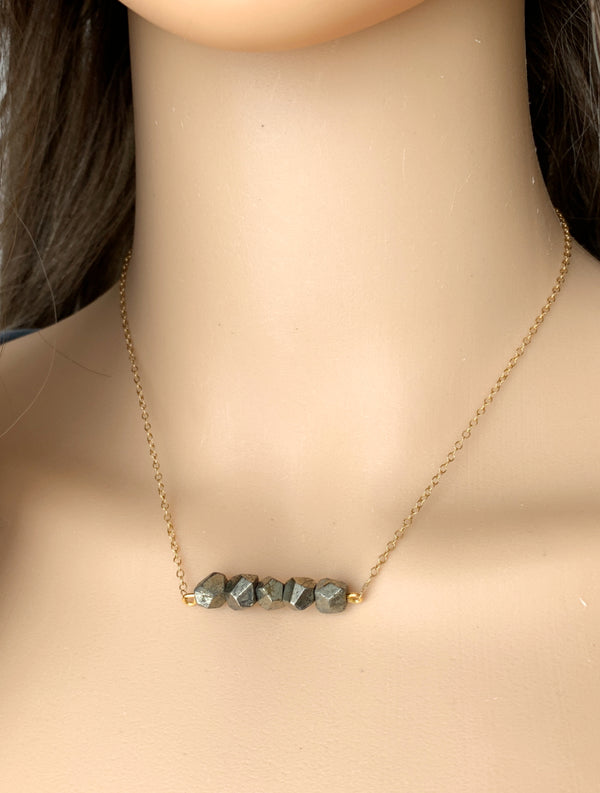 Raw Pyrite Necklace