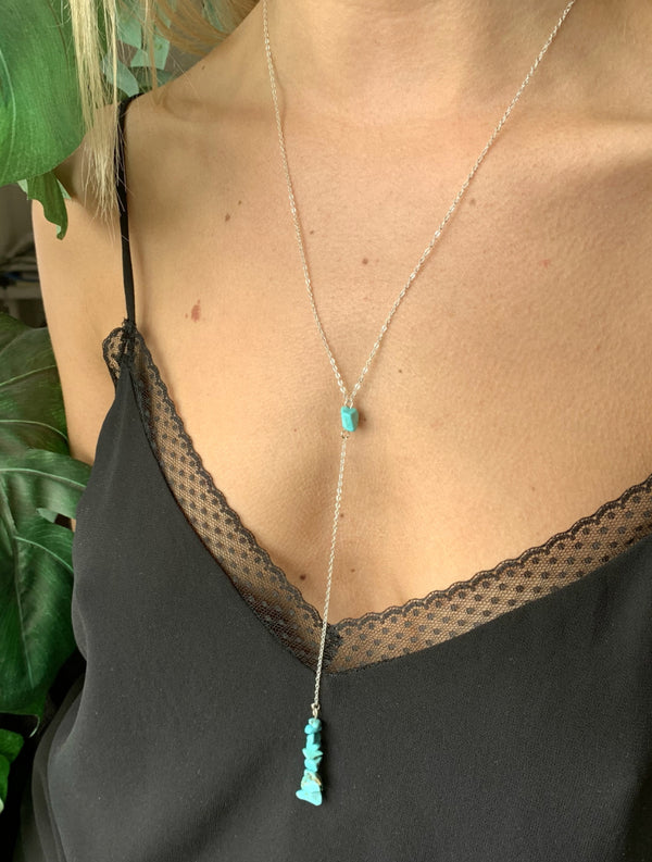 Turquoise Lariat Necklace