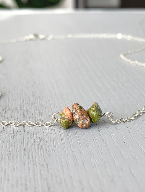 Unakite Jasper Necklace