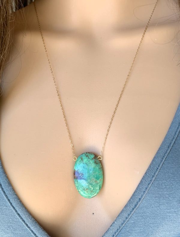 Raw Chrysoprase Necklace