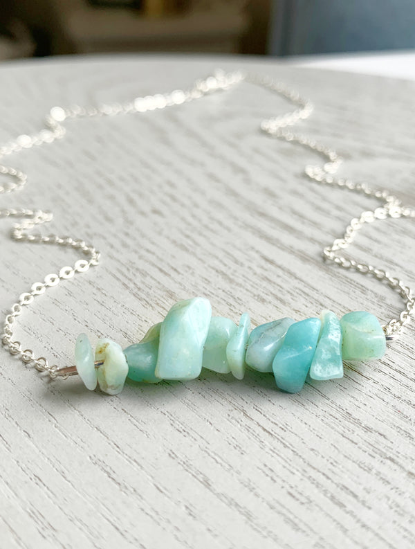 Amazonite Bar Necklace