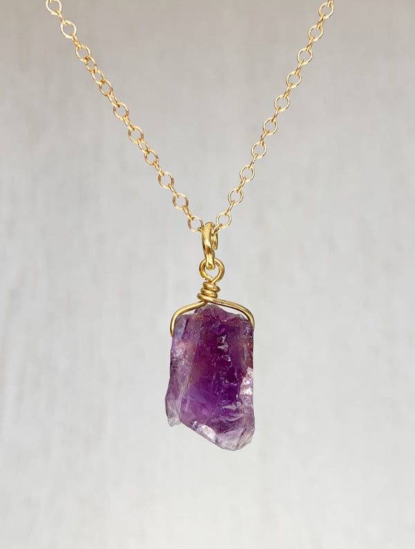 Raw Amethyst Necklace