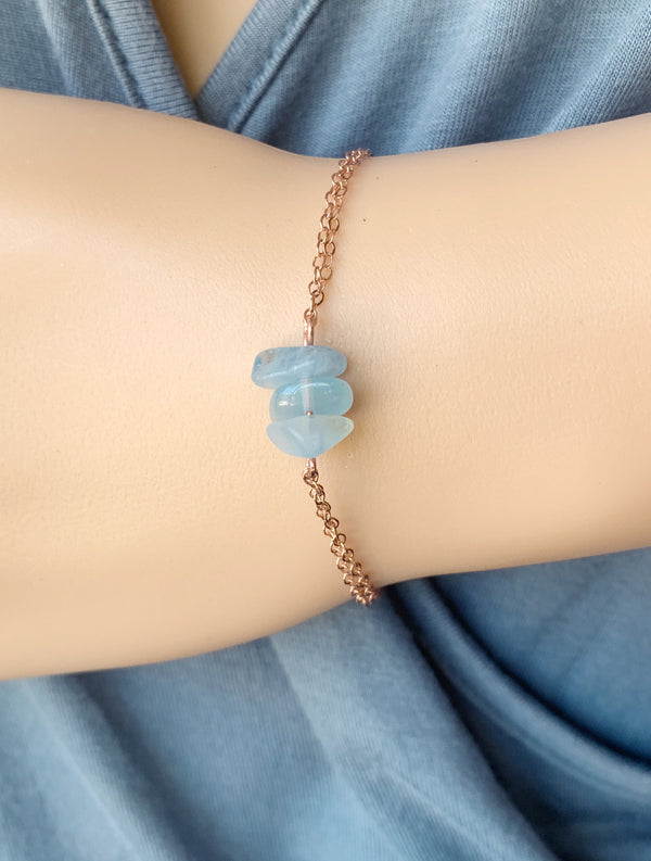 Dainty Aquamarine Bracelet