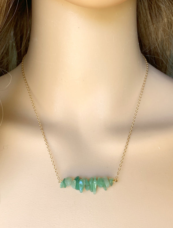 Aventurine Bar Necklace