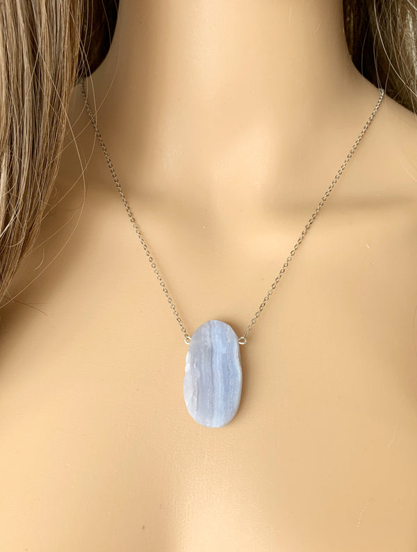 Blue Lace Agate Necklace