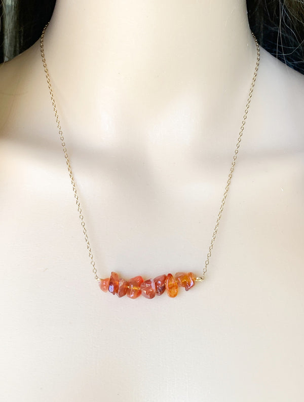 Carnelian Bar Necklace