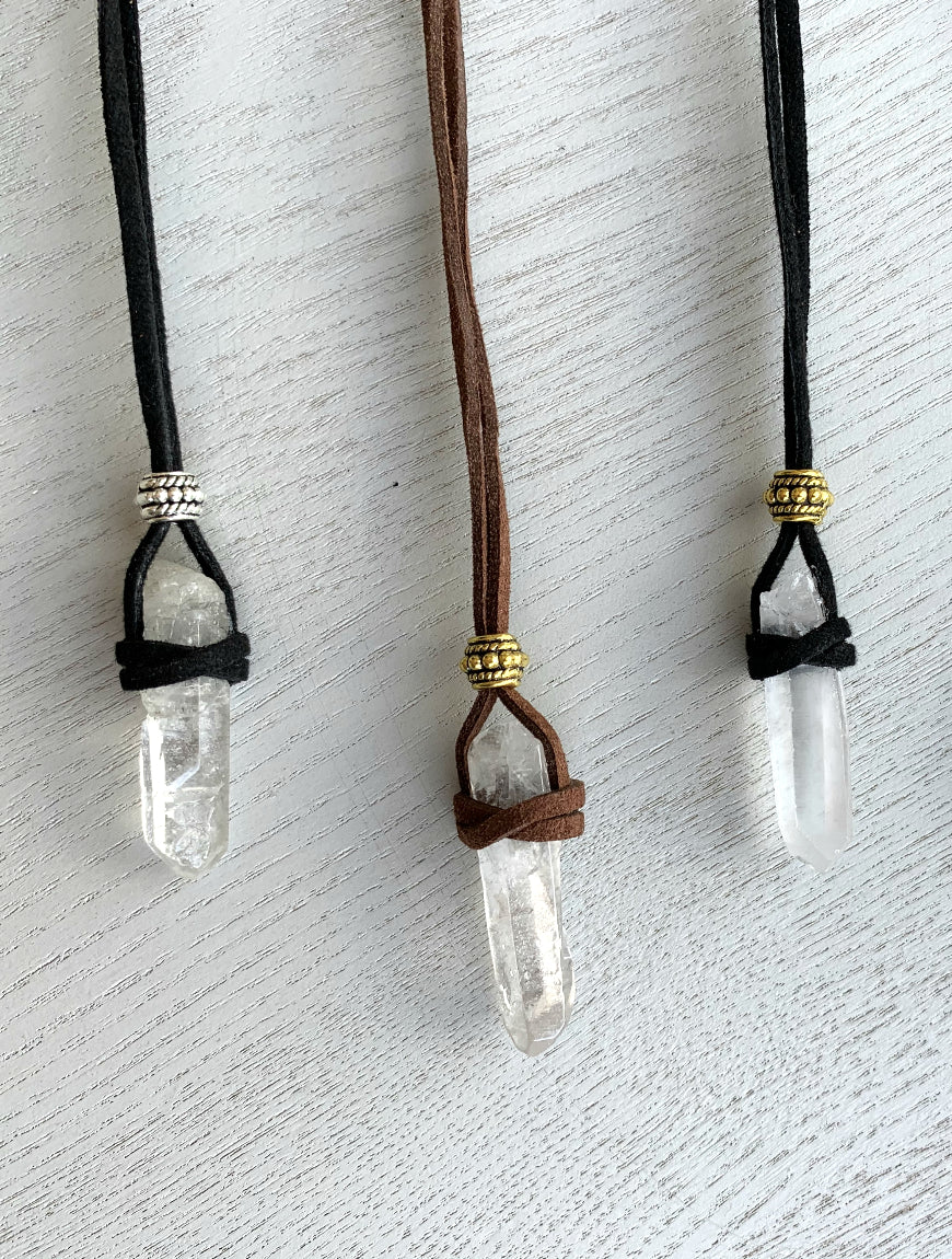 Raw Quartz Necklace – Indigo Lizard Jewelry