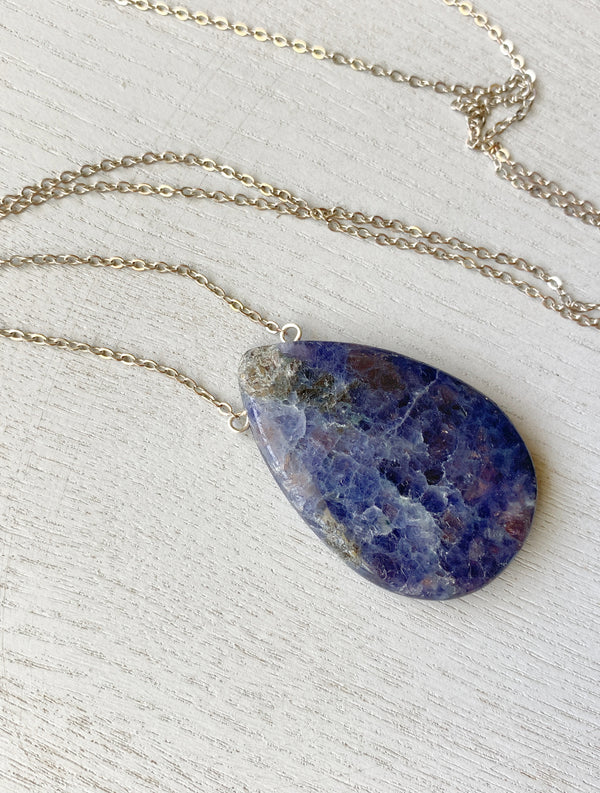 Iolite Crystal Necklace