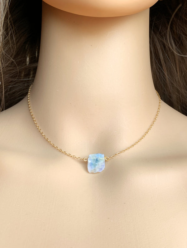 Raw Moonstone Necklace