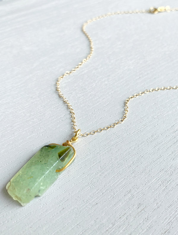 Prehnite Pendant Necklace