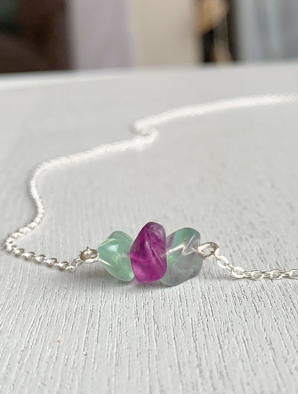 Fluorite Crystal Necklace