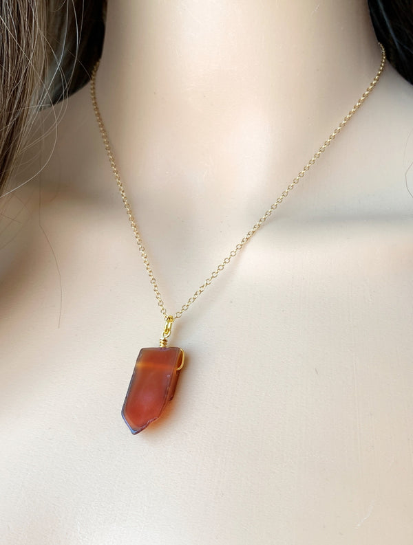 Carnelian Pendant Necklace