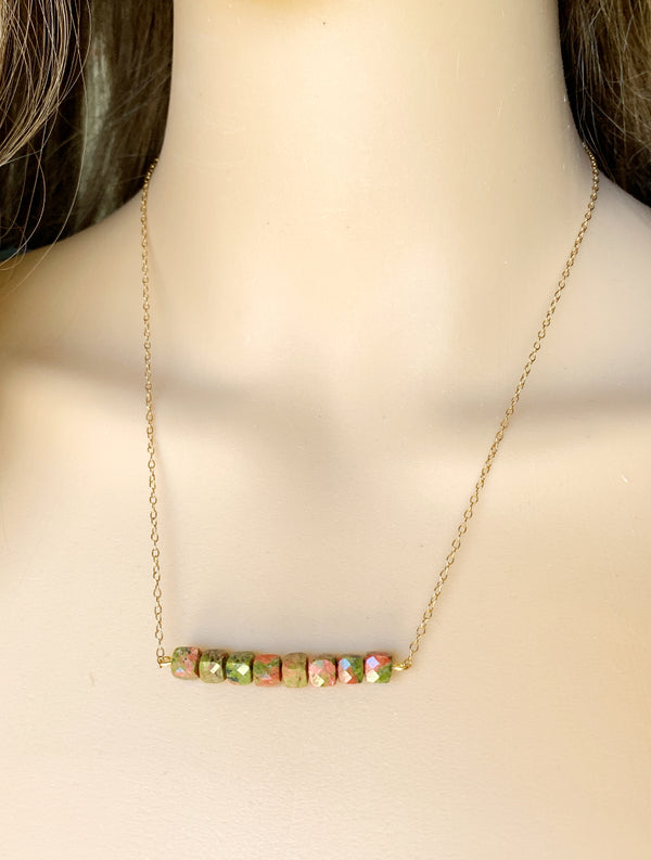 Unakite Crystal Necklace