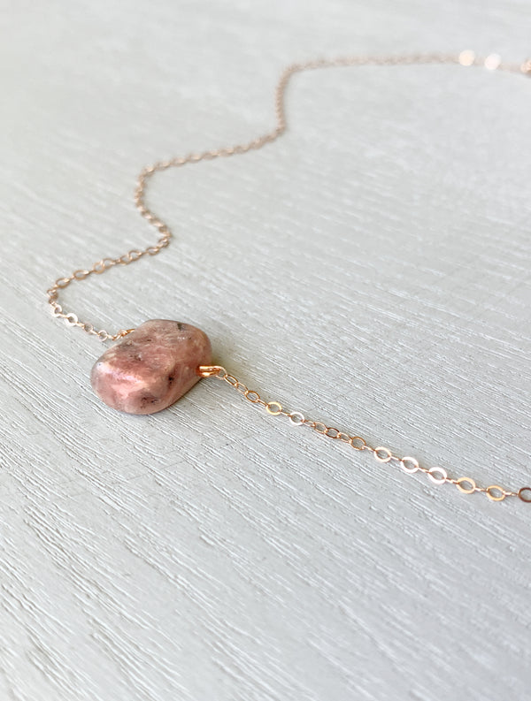 Pink Rhodochrosite Necklace