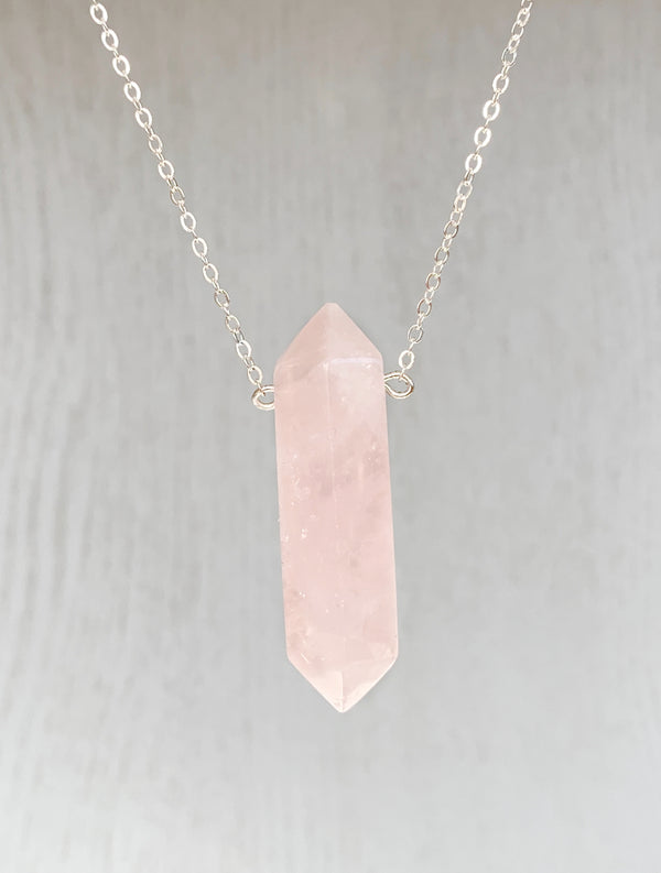 Rose Quartz Necklace (S)