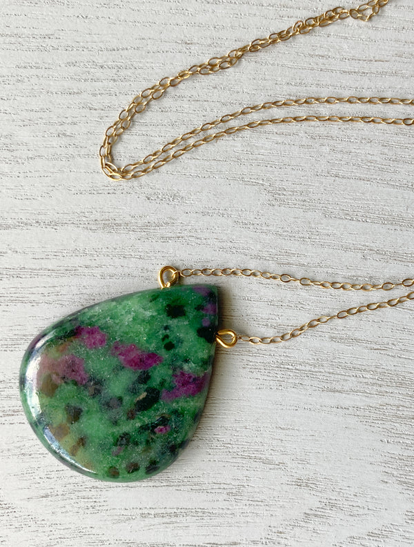 Ruby Zoisite Necklace